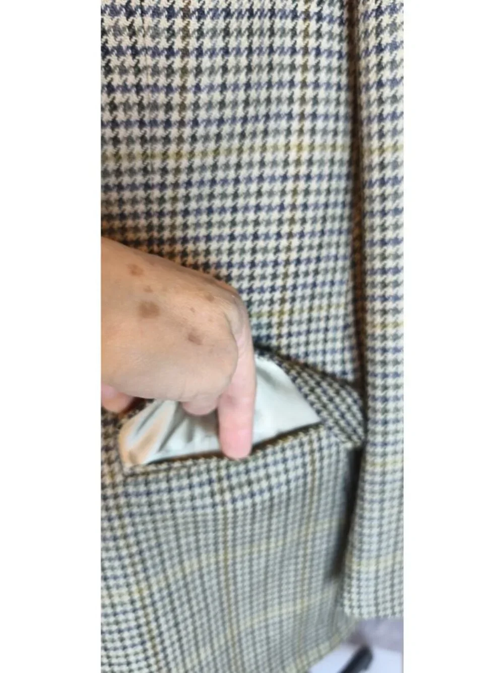 Burberrys Vintage Houndstooth 100% Wool Blazer Sport Coat Made USA No Size
